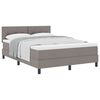 vidaXL Boxspringbett mit Matratze Taupe 140 x 200 cm Stoff