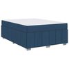 vidaXL Bettrahmen mit Matratze Blau 140 x 200 cm Stoff