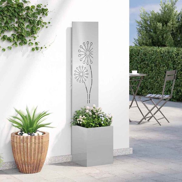 vidaXL Garten Sichtschutz-Leinwand Silber 32 x 140 cm Edelstahl
