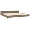 vidaXL Bettgestell ohne Matratze Taupe 200x200 cm Stoff