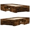 vidaXL Bettgestell ohne Matratze R&auml;uchereiche 100x200 cm Holzwerkstoff