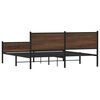 vidaXL Metallbett ohne Matratze Braun Eichen-Optik 160x200 cm