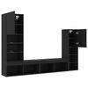 vidaXL TV-Schr&auml;nk 4 pcs Schwarz Eichen-Optik Holzwerkstoff