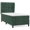 vidaXL Boxspringbett mit Matratze Dunkelgr&uuml;n 90x190 cm Samt