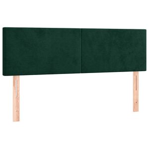 vidaXL Kopfteile Dunkelgr&uuml;n 144x5x78/88 cm Samt