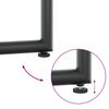 vidaXL Garten Essgruppe 9 pcs Schwarz Stahl