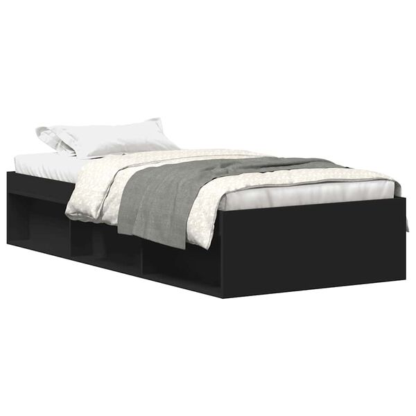 vidaXL Bettgestell Schwarz 90x190 cm