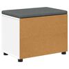 vidaXL Flurbank mit Kissen mit Regal mit Speicher Wei&szlig; 60 x 38 x 46 cm
