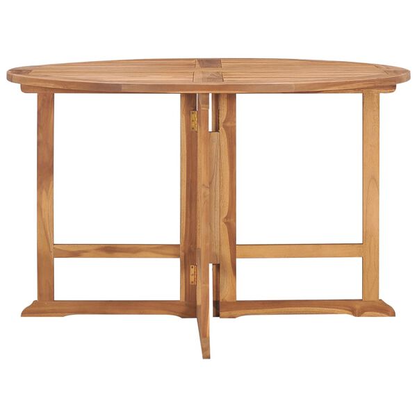 vidaXL Garten-Esstisch Klappbar 120x120x75 cm Massivholz Teak