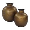 HSM Collection Vase Padua Gro&szlig; 40x45 cm Gold und Grau