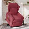 vidaXL Massagesessel mit Aufstehhilfe Weinrot Stoff