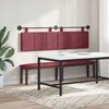 vidaXL H&auml;ngevorderseite Wandmontiert Weinrot 170 x 55 x 5 cm Stoff