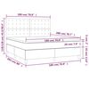 vidaXL Boxspringbett mit Matratze & LED Dunkelbraun 180x200 cm Stoff