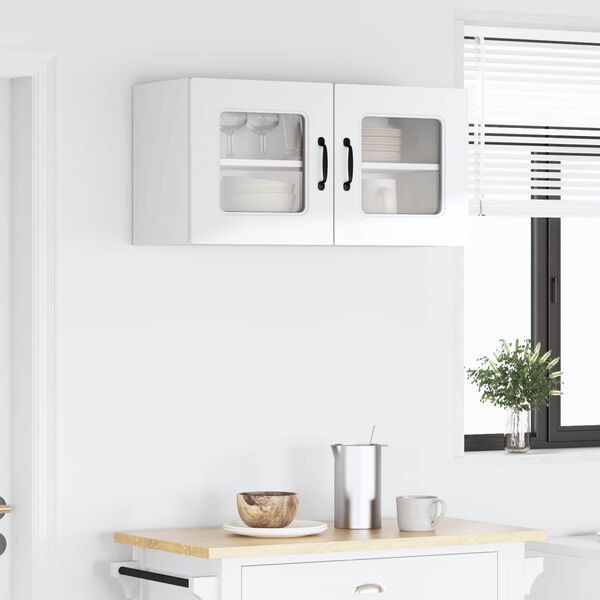 vidaXL K&uuml;chenschrank Kalmar Hochglanz Wei&szlig; 80 x 31 x 40 cm