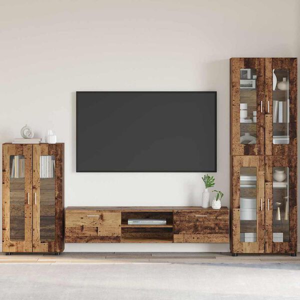 vidaXL Sideboard mit Regal Altholz 55,5 x 29 x 103 cm Holzwerkstoff