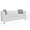 vidaXL Sofa 3-Sitzer Kunstleder Wei&szlig;