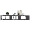 vidaXL Wandregal Hochglanz-Grau 102x30x17 cm Holzwerkstoff