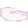 vidaXL Boxspringbett mit Matratze & LED Dunkelgrau 140x210 cm Samt