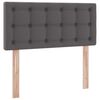 vidaXL Bett mit Stauraum und LED mit LED Grau 90 x 200 cm Kunstleder