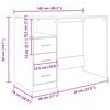 vidaXL Schreibtisch Artisan-Eiche 102x50x76 cm Holzwerkstoff