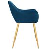vidaXL Esszimmerst&uuml;hle 4 Stk. Blau Samt