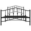 vidaXL Bettgestell mit Kopf- und Fu&szlig;teil Metall Schwarz 107x203 cm