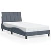 vidaXL Bettgestell ohne Matratze "Hanko" Dunkelgrau 100x203 cm Samt