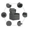vidaXL Relaxsessel mit Aufstehhilfe Elektrisch Dunkelgrau Stoff