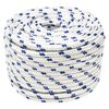 vidaXL Bootsseil Wei&szlig; 14 mm 25 m Polypropylen