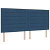 vidaXL Boxspringbett mit Matratze mit Kopfteil Blau 200 x 200 cm Stoff