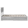 vidaXL Bettrahmen Graues Sonoma 120 x 190 cm Holzwerkstoff