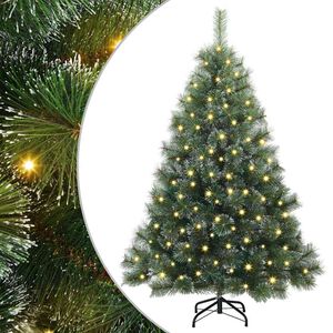 vidaXL K&uuml;nstlicher Weihnachtsbaum mit 150 LEDs Gr&uuml;n 120 cm PE und PVC