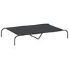 vidaXL Hundebett Erh&ouml;ht Schwarz 130x80x20 cm Oxford-Gewebe und Stahl