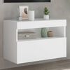 vidaXL TV-Wandschrank mit LED-Leuchten Wei&szlig; 60x30x40 cm