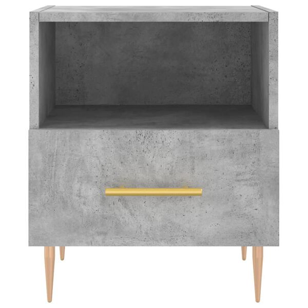 vidaXL Nachttisch Betongrau 40x35x47,5 cm Holzwerkstoff
