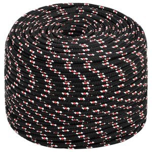 vidaXL Mehrzweck-Allzweckseil 10 mm 500 m Schwarz und Rot PP