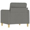 vidaXL Sofasessel Dunkelgrau 60 cm Stoff