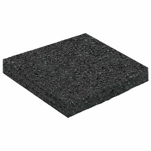 vidaXL Gummigranulat-Patiopad Schwarz 9 x 9 x 1 cm Gummi