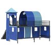vidaXL Kinderloftbett Schwarz und Blau 90 x 200 cm Metall