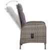 vidaXL 11-tlg. Garten-Essgruppe Poly Rattan Grau
