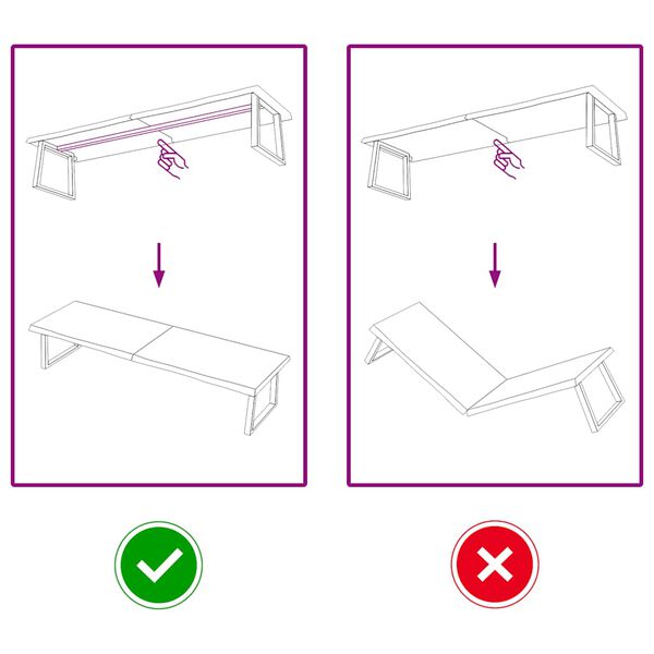 vidaXL Tischplatte Dunkelbraun 200x60x(2-4)cm Massivholz Eiche