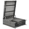 vidaXL 5-tlg. Garten-Essgruppe Klappbar Poly Rattan Grau