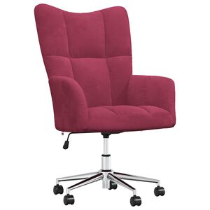 vidaXL Relaxsessel Weinrot Samt
