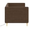 vidaXL Tagesbett mit Matratze USB Dunkelbraun Stoff 90x200 cm
