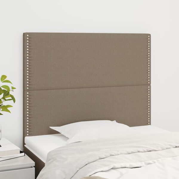 vidaXL Kopfteil Taupe 100x5x118/128 cm Stoff