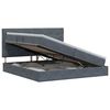 vidaXL Aufbewahrungsbett mit Matratze Dunkelgrau 200 x 200 cm Samt