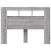 vidaXL LED-Kopfteil Grau Sonoma 140x18,5x103,5 cm Holzwerkstoff