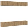 vidaXL TV-Schrankset Wandmontiert 6 pcs Artisan-Eiche Holzwerkstoff