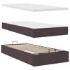 vidaXL Ottoman-Bett mit Matratzen & LEDs Dunkelbraun 180x200 cm Stoff