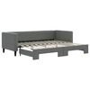 vidaXL Tagesbett Ausziehbar Dunkelgrau 80x200 cm Stoff